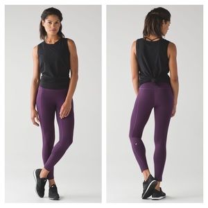 Lululemon Like Nothing 7/8 Tight in Darkest Magenta
